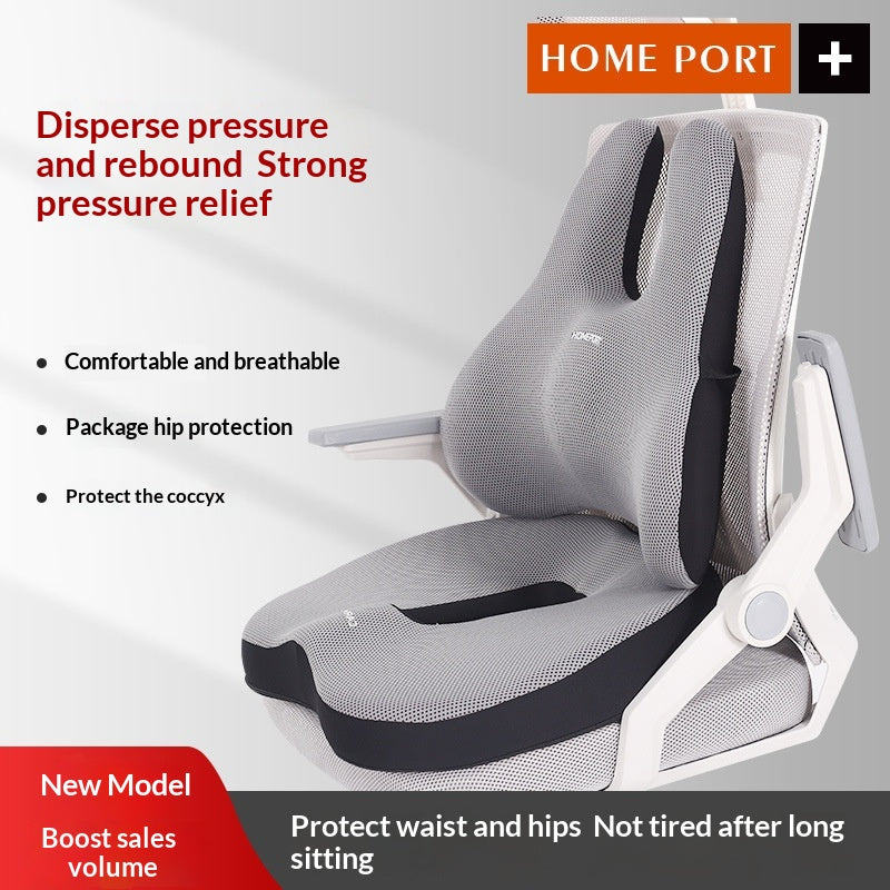 ErgoVue Contour memory foam back support fitted to an office chair